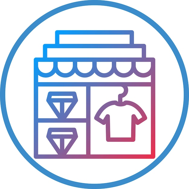 Векторный дизайн розничной торговли Icon Style