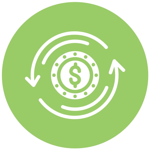 Vector vector design retained earnings icon style