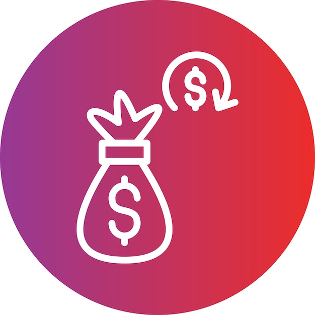 터 디자인 투자 수익 아이콘 스타일