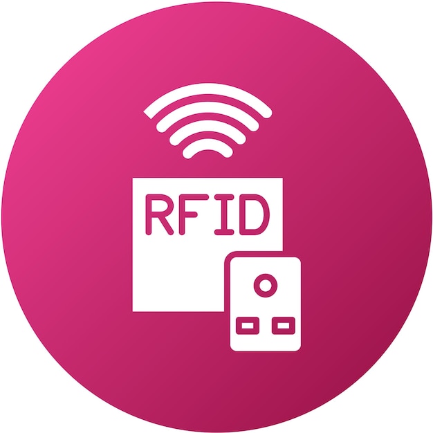 Stile di icona rfid di progettazione vettoriale