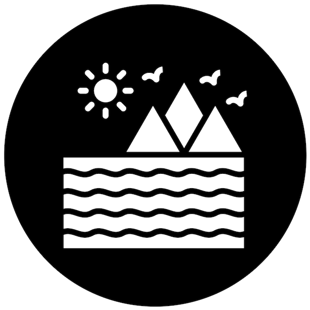 Vector vector design river icon style