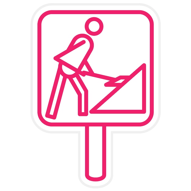 Vector Design Roadworks Icon Style (Vectorontwerp Icon stijl)