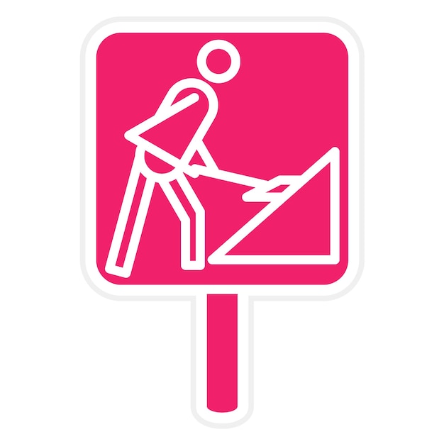 Vector Design Roadworks Icon Style (Vectorontwerp Icon stijl)