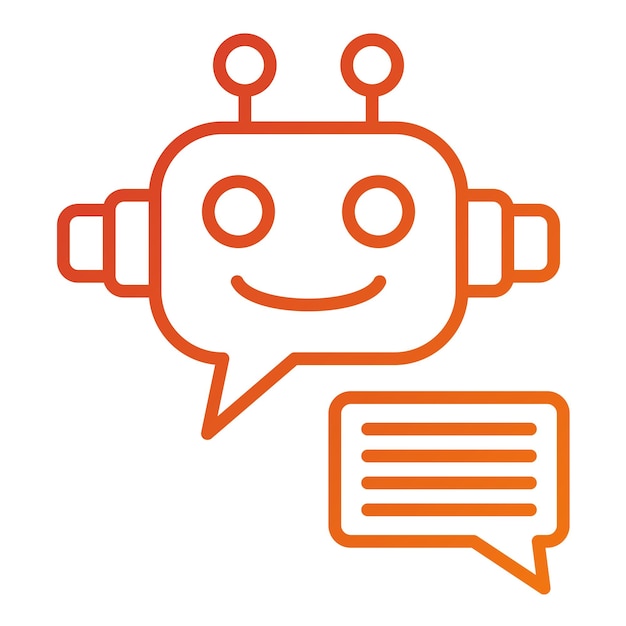 Vector Design Robot Assistent Icon Stijl