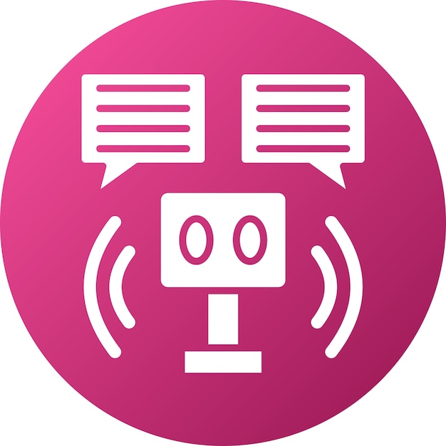 Vector Design Robot Assistent Icon Stijl