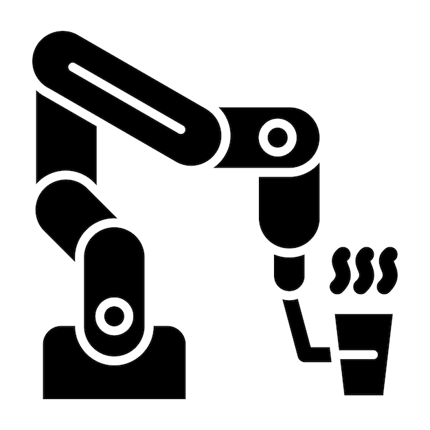 Vector Design Robot Barista Icon Style