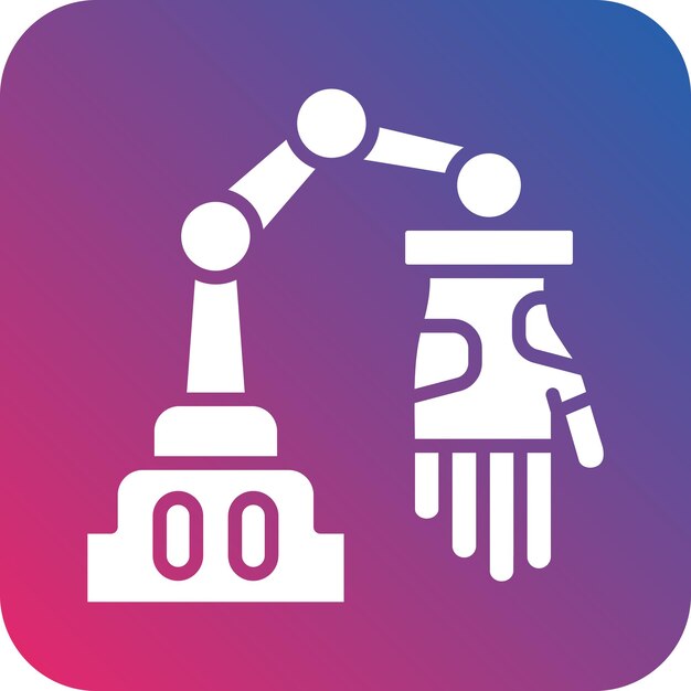 Vector Design Robot Hand Icon Stijl