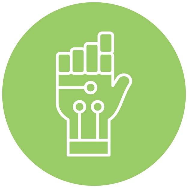 Vector Design Robot Hand Icon Stijl