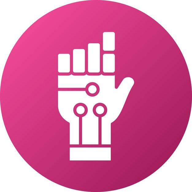 Vector Design Robot Hand Icon Stijl