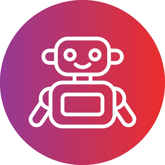 ベクトルデザイン ロボット アイコン スタイル