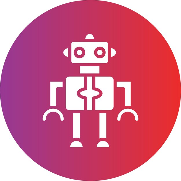 ベクトルデザイン ロボット アイコン スタイル
