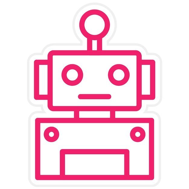 ベクトルデザイン ロボット アイコン スタイル
