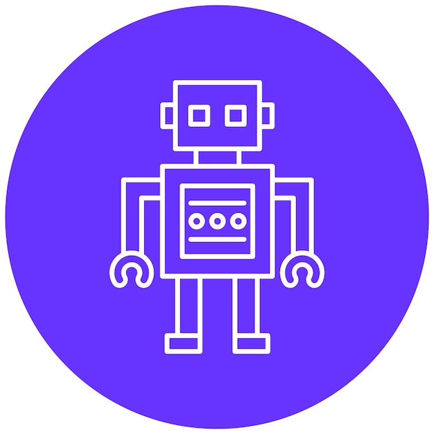 ベクトルデザイン ロボット アイコン スタイル