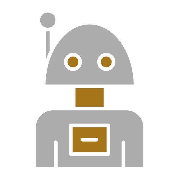Vettore stile di icona del robot a progettazione vettoriale