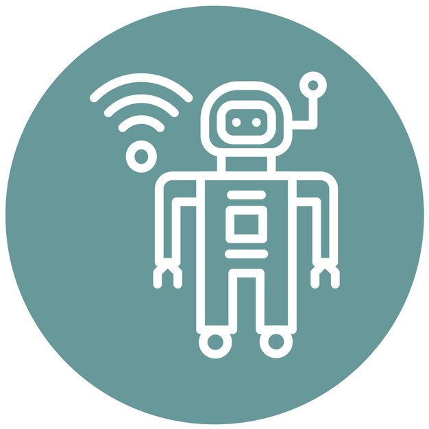 Vector Design Robot Icon Style