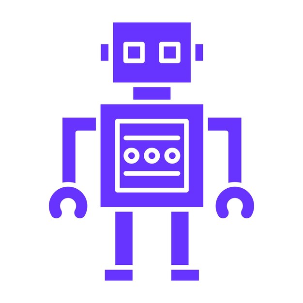 ベクトルデザイン ロボット アイコン スタイル