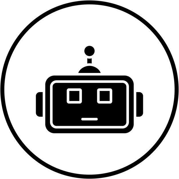 Vector Design Robotics Oog Icon Stijl