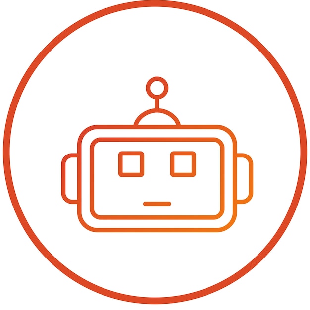 Vector Design Robotics Oog Icon Stijl
