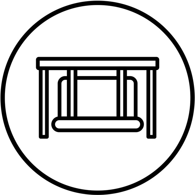 Vector Design Rocking Bench Icon Stijl