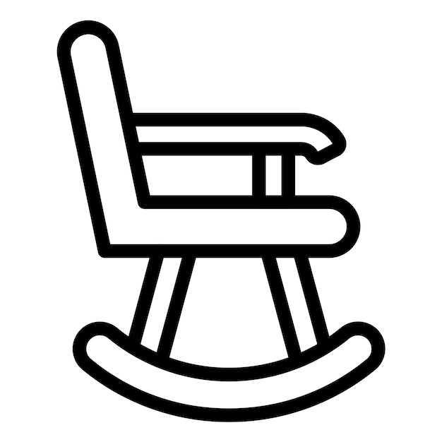 Vector vector design rocking chair icon style