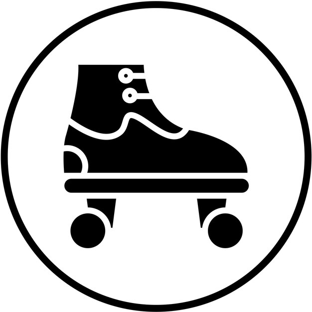 Vector Design Roller Skates Icon Stijl