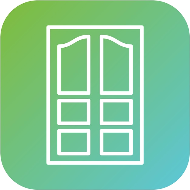 Vector Design Room Door Icon Style