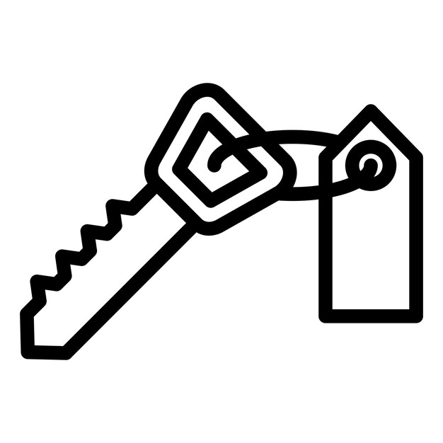 Vector Design Room Key Icon Style