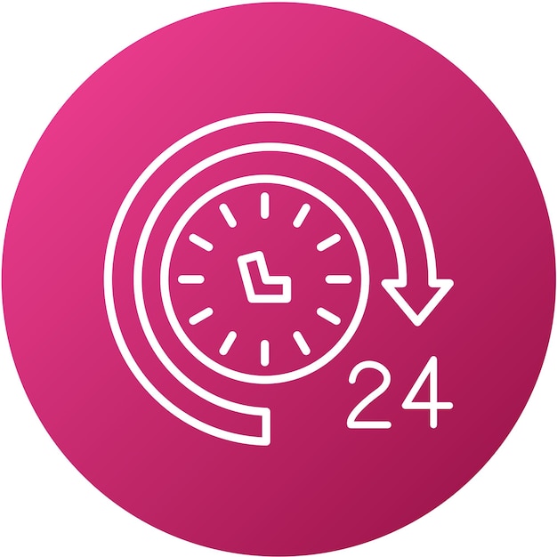 Vector design round the clock icon style