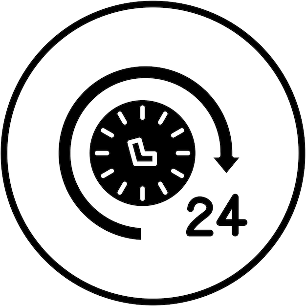 Vector vector design round the clock icon style