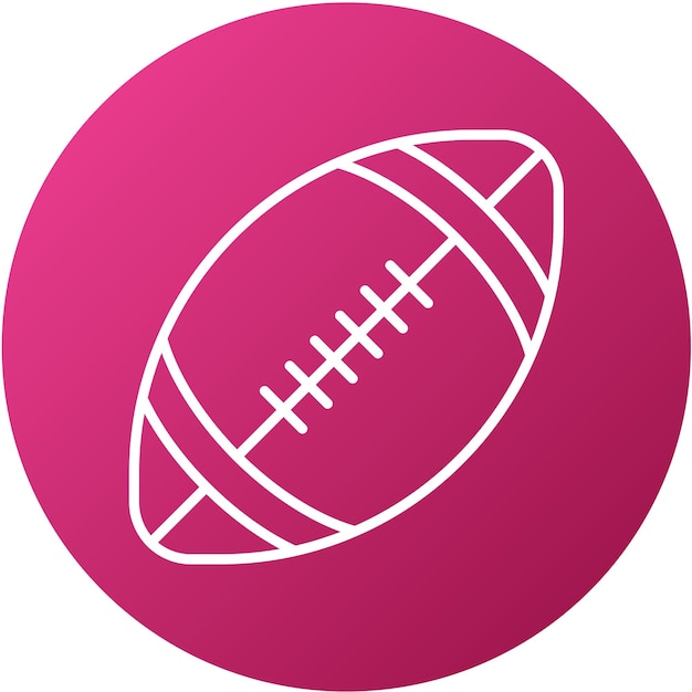 Векторный дизайн иконы мяча для регби