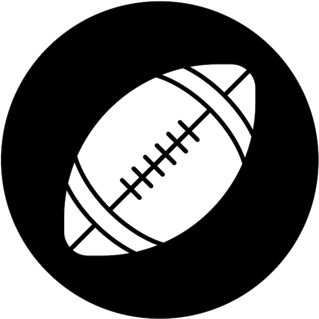 Vector Design Rugby Ball Icon Style