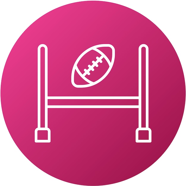 Vector vector design rugby goal icon style