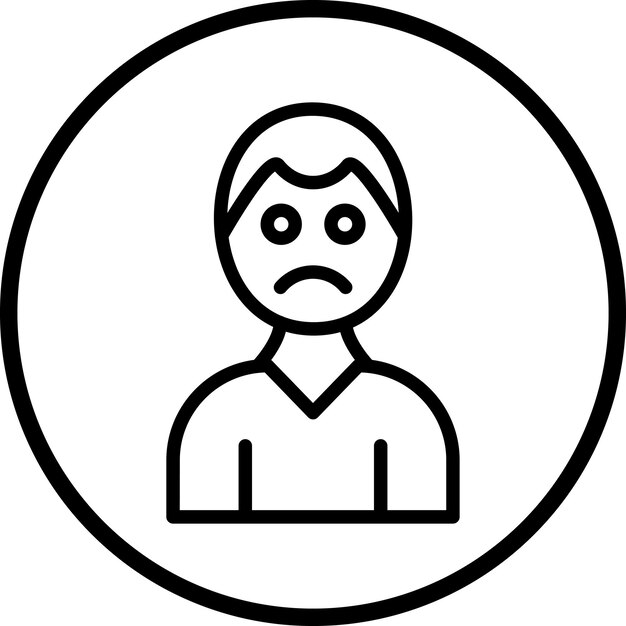 Vector vector design sad icon style