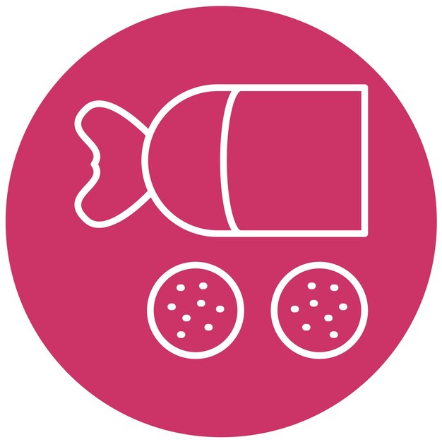 Vector vector design salami icon style