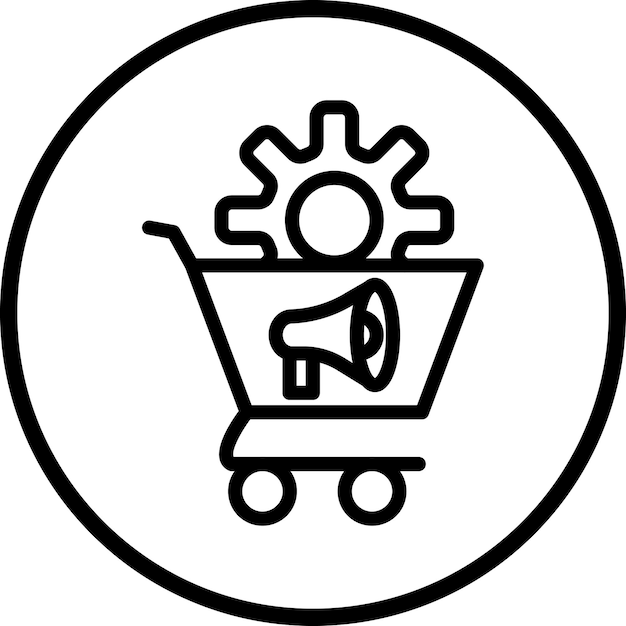 Vector Design Sales Automation Icon Style (Vectorontwerp voor verkoopautomatisering)