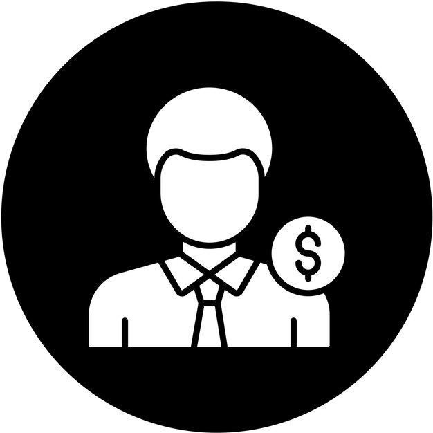 Vector Design Salesman Icon Stijl