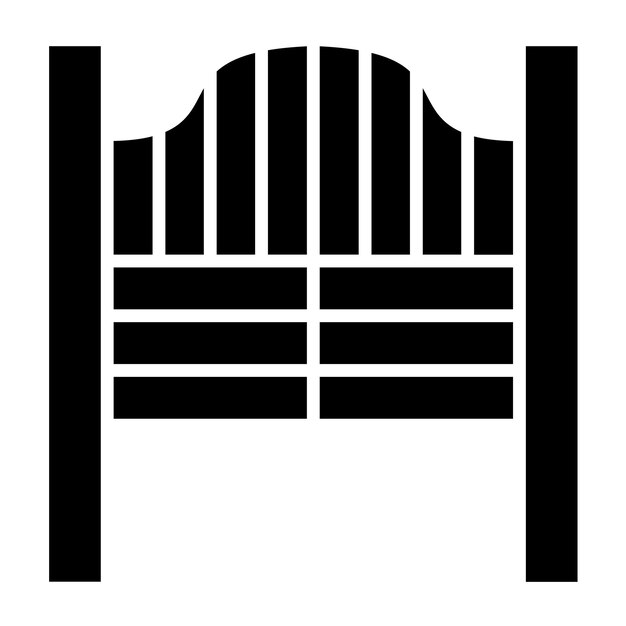 Vector Design Saloon Gate Icon Style