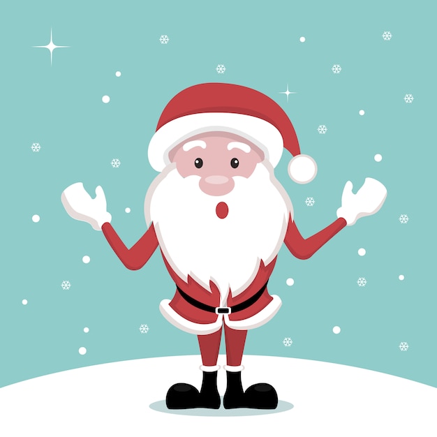 Vector design of santa claus cartoon christmas card