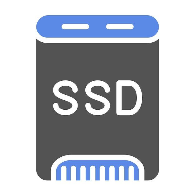 Vettore disegno vettoriale sata ssd icon style