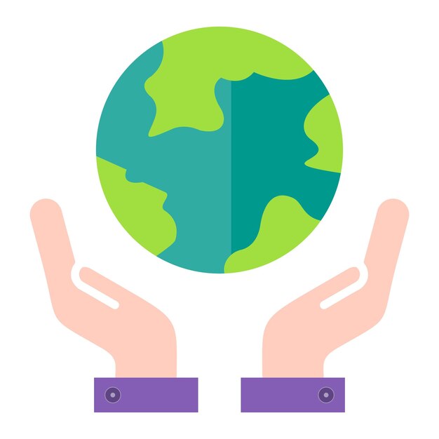 Векторный дизайн Стиль иконки " Сохранить мир "