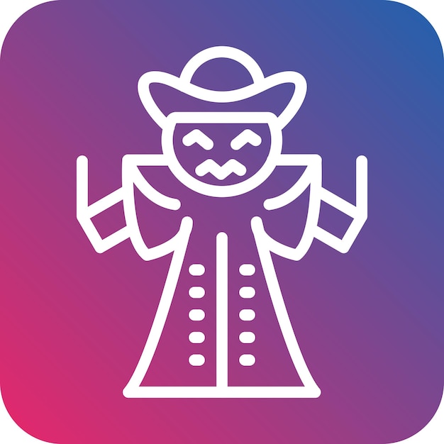 Vettore disegno vettoriale scarecrow icon style