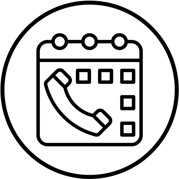 Vector Design Schedule Call Icon Style