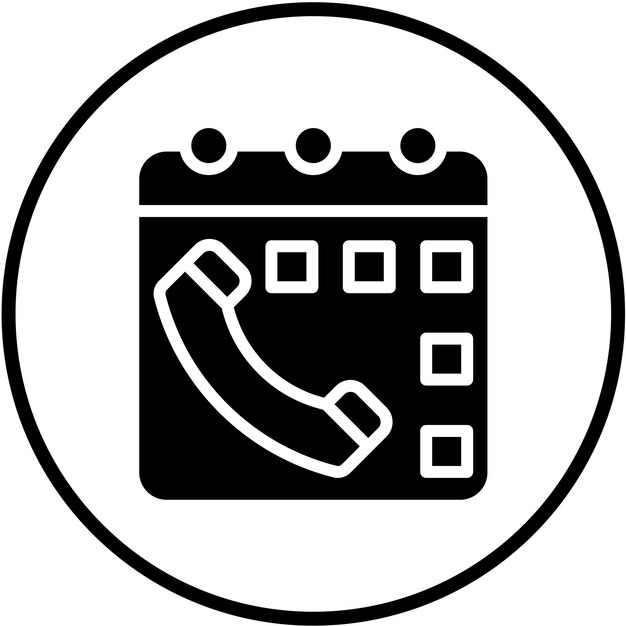 Vector Design Schedule Call Icon Style