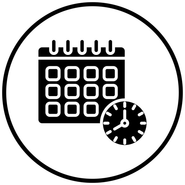 Vector Design Schedule Icon Style
