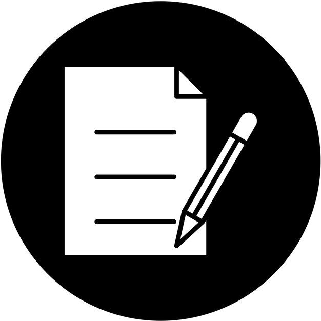 Vector Design School Exam Icon Style