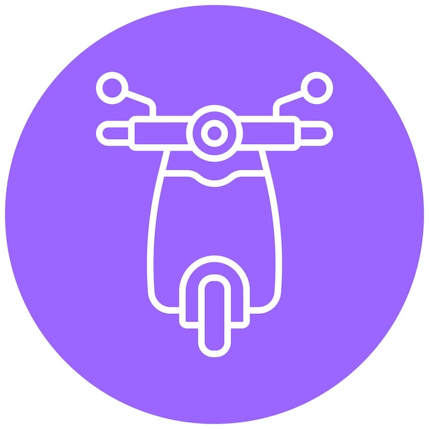 Векторный дизайн иконы скутера