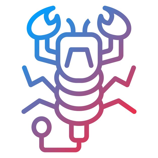 Vector vector design scorpion icon style