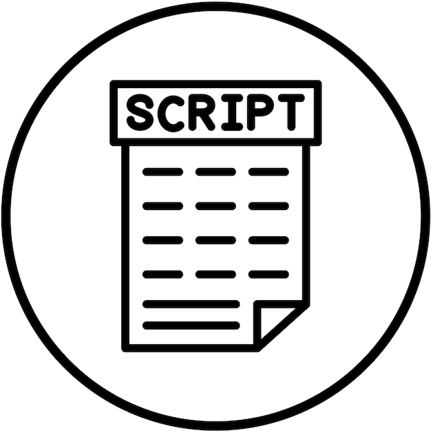 vector design scripting icon style