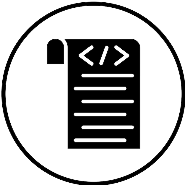 Стиль иконки векторного дизайна скриптов