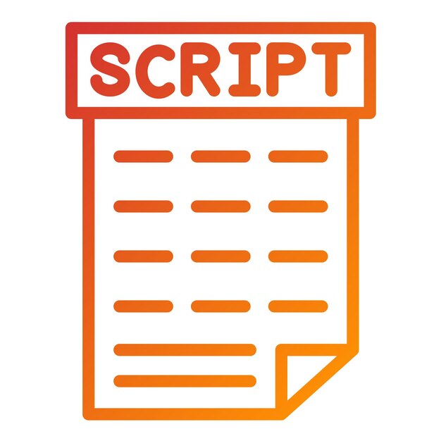 vector design scripting icon style